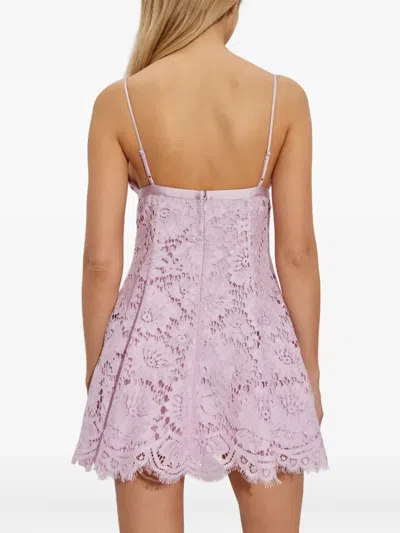 Self-portrait Lace Mini Dress In Pink