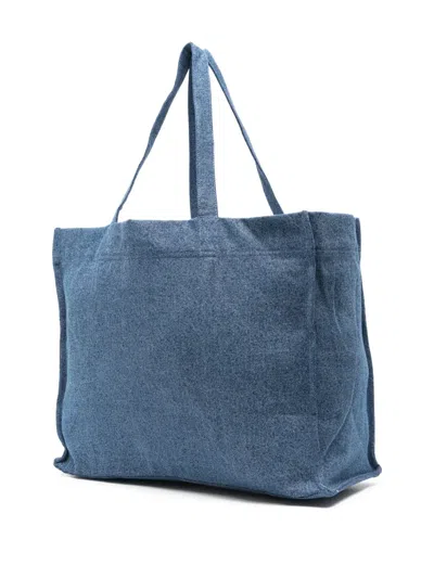 Karl Lagerfeld Logo-print Denim Tote Bag In Blue