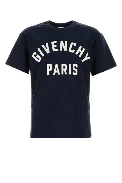 Givenchy Men Black Crewneck T-shirt With Maxi Logo Lettering On The Front In Cotton Man