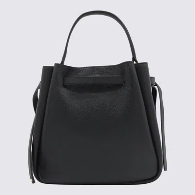 Tory Burch Small Romy Leather Shoulder Bag In Black