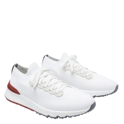 Brunello Cucinelli Cotton Knit Runners In White
