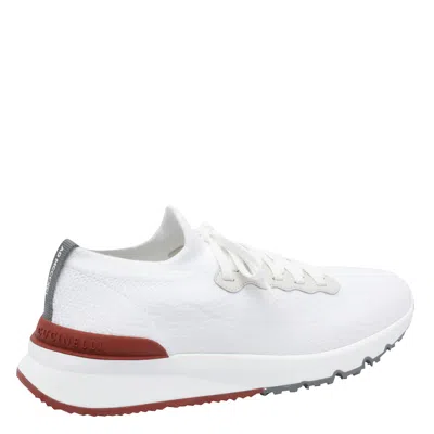 Brunello Cucinelli Cotton Knit Runners In White