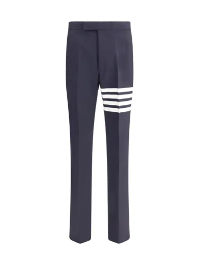 Thom Browne Trousers With Adjustable Martingale Strap In Brown