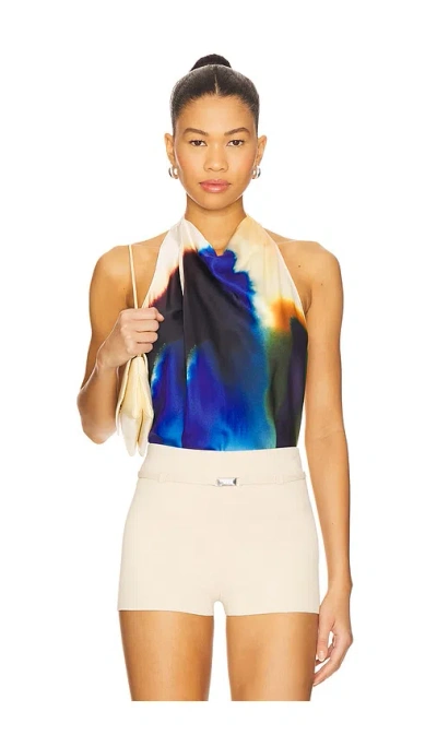 A.l.c Ada Draped Halter Cowl-neck Top In Multi