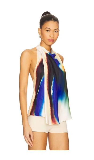 A.l.c Ada Draped Halter Cowl-neck Top In Multi