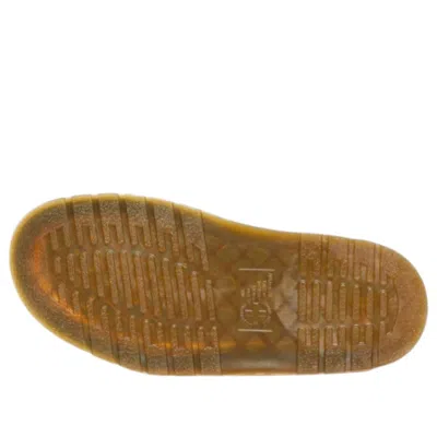 Dr. Martens Black Leather Flat Sandals In Multi