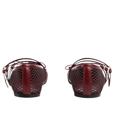 Gucci Net Nappa Triple-strap Horsebit Ballerina Flats