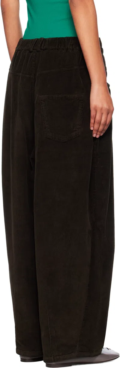 Cordera Corduroy-effect Trousers In Brown