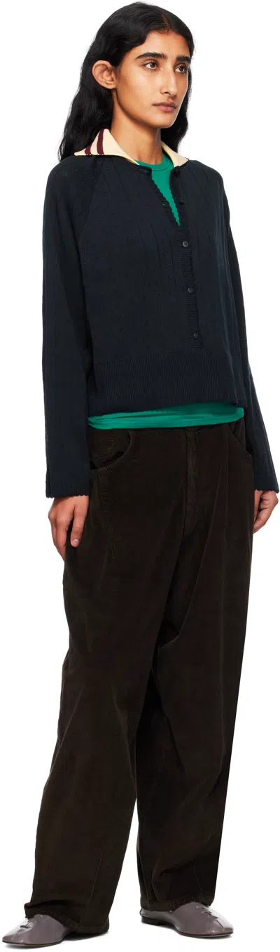 Cordera Corduroy-effect Trousers In Brown