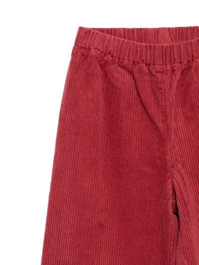 Il Gufo Corduroy Wide-leg Trousers In Red