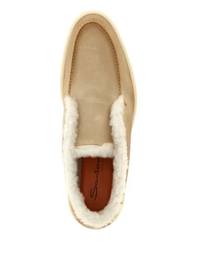 Santoni 'suede Dragon' Ankle Boots In Brown