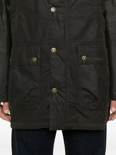 Barbour Bedale Waxed Parka In Black