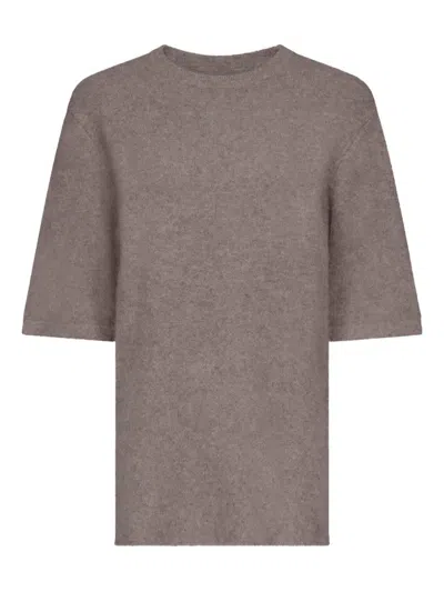 Loulou De Saison Short-sleeve Sweater In Gray