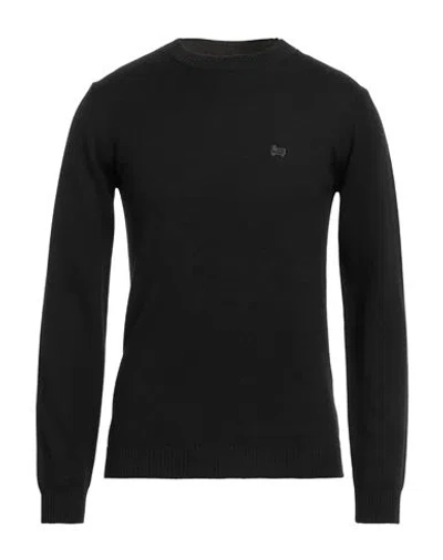 Woolrich Man Sweater Black Size L Virgin Wool In Black