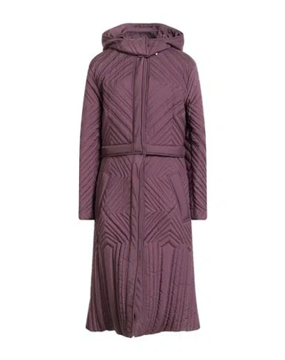 Alberta Ferretti Woman Coat Mauve Size 4 Polyamide, Polyester In Purple