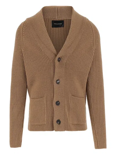 罗纹针织长袖开衫