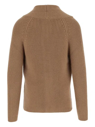 罗纹针织长袖开衫