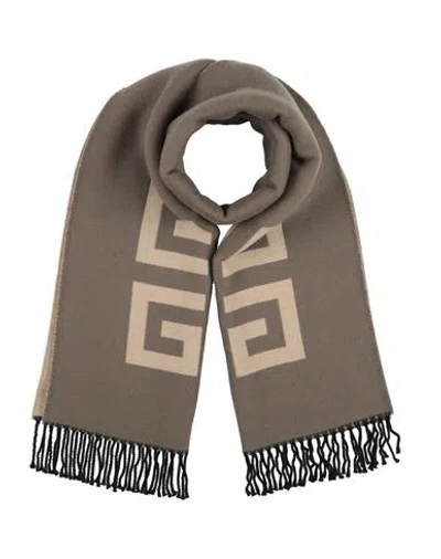Givenchy Man Scarf Khaki Size - Virgin Wool In Gray