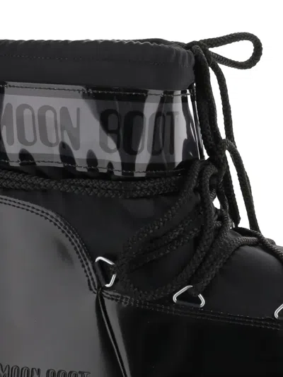 Moon Boot Classic Low Glance Lace-up Snow Boots In Black