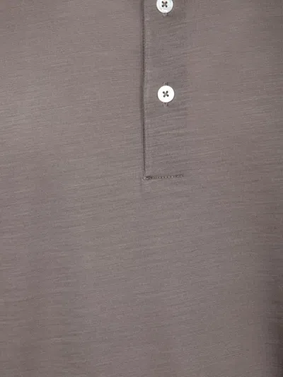 Herno Button Placket Long Sleeve Wool Sweater In Brown