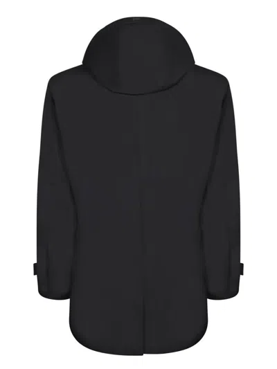 Herno Men's Padded Jacket With Detachable Hood In Black