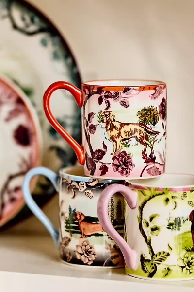 Anthropologie Portobello Stoneware Espresso Cup & Saucer In Multi