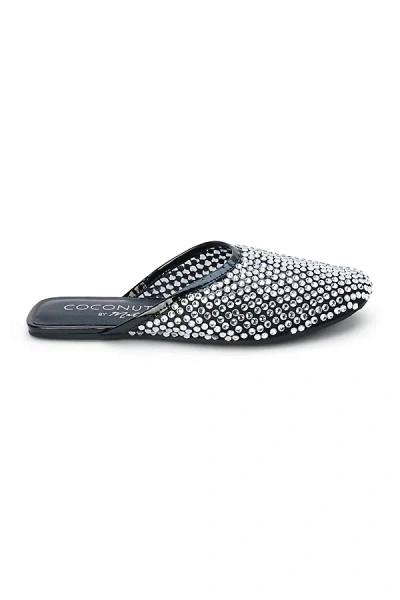 Coconuts By Matisse Karlie Rhinestone Mesh Mules In Black