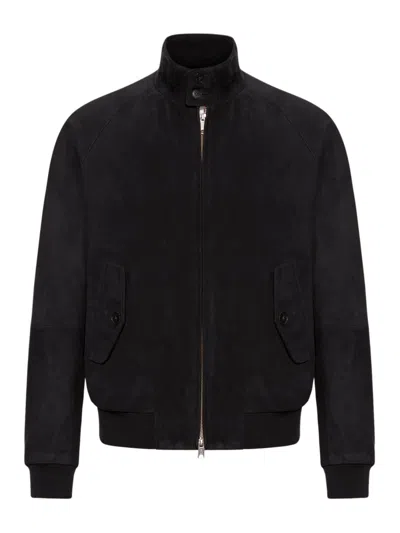 Baracuta G9 Suede Jacket In Black