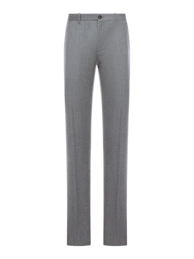 Incotex Tailored Wool Trousers In Gray