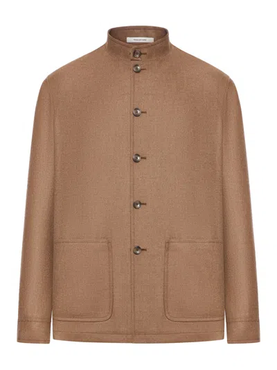 Tagliatore Wool Jacket In Brown