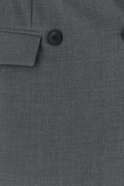 Givenchy Womens Double-breasted Peak-lapel Wool Blazer Medium Grey In Gray