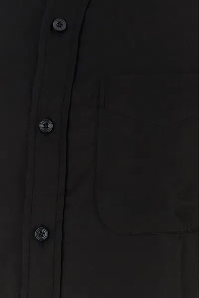 Tom Ford Light Fluid Fine Gabardine Slim Fit Shirt Hso001fmt058 Lb999 In Black