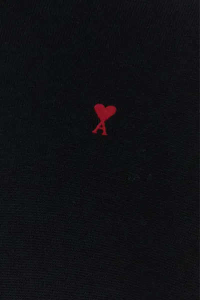 Ami Alexandre Mattiussi Ami Paris Ami De Coeur Midnight Blue Turtleneck In Black