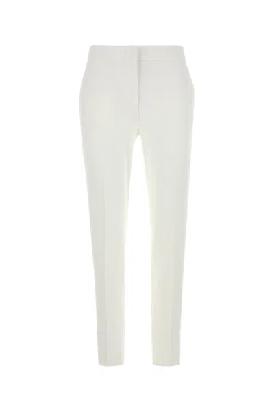 Max Mara White Stretch Viscose Blend Pegno Pant In White