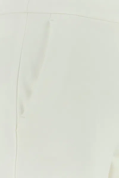 Max Mara White Stretch Viscose Blend Pegno Pant In White