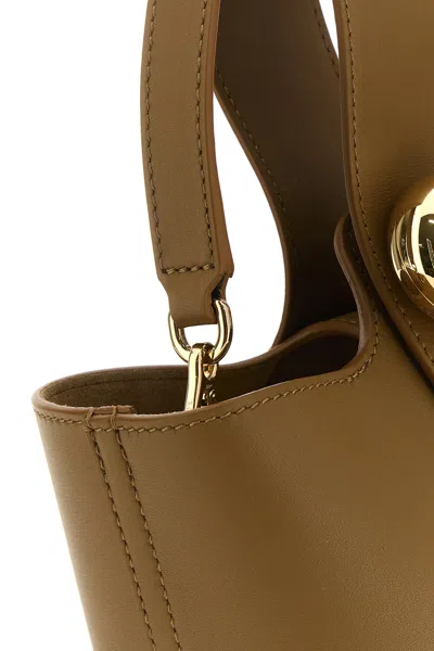 Loewe Women Mud Leather Mini Pebble Bucket Bag