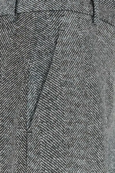 Ermanno Scervino Wide-leg High Waist Trousers With Herringbone Pattern