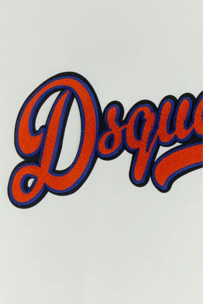 Dsquared2 Loose Fit Cotton Logo T-shirt In White