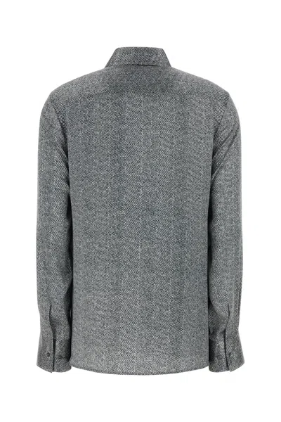 Ermanno Scervino Herringbone Shirt Adorned With Rhinestone Details In Multi