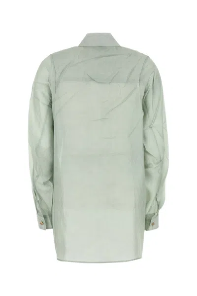 Zimmermann Floral Silk Shirt Featuring Buttoned Cuffs In Green