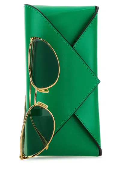 Bottega Veneta Bv1330s Knot Cat Eye Metal Sunglasses In Gold