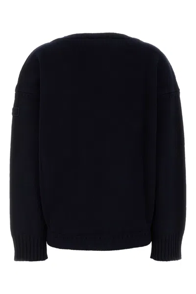 Chloé Chloe Dark Blue Wool Blend Sweater In Blue