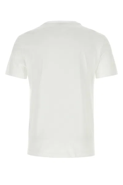 Versace White Cotton Jersey T-shirt With Medusa Head Motif In Multi