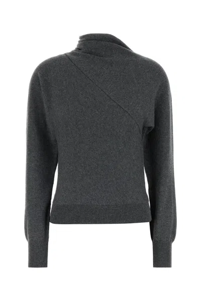 Tom Ford Wrap Collar Cashmere Blend Sweater In Green