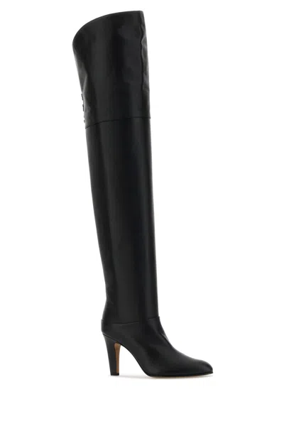 Chloé Eve Leather Over-the-knee Boots In Black