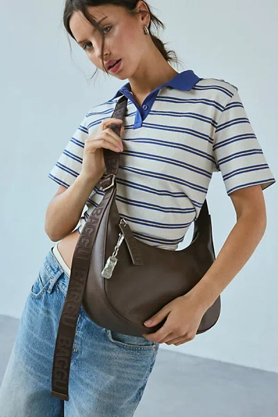 Baggu Medium Recycled Leather Crescent Bag In Brown, Women's At Urban Outfitters