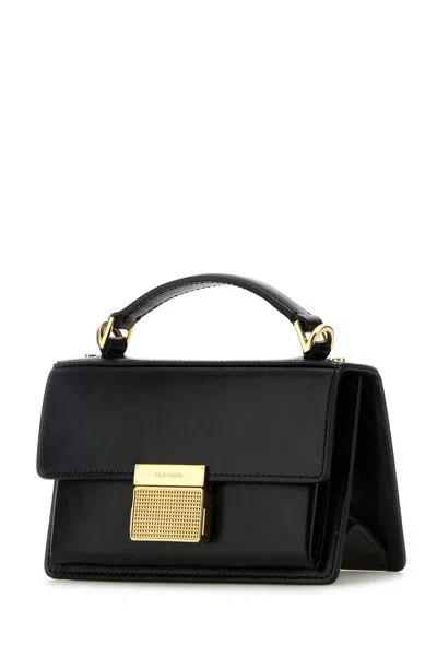 Golden Goose Venice Small Bag In Black Palmellate Leather And Gold Details