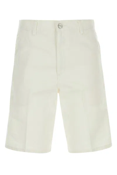 Carhartt Single Knee Short Dearborn Canvas In White