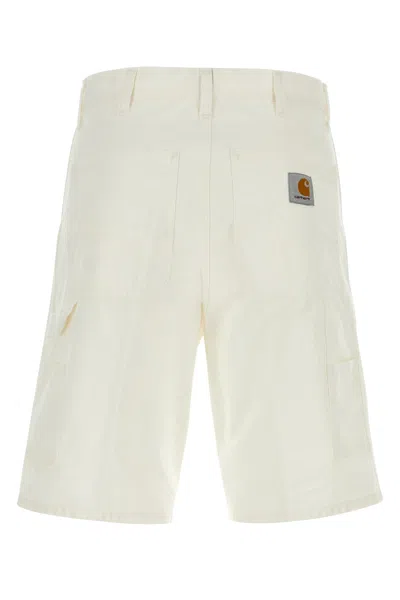 Carhartt Single Knee Short Dearborn Canvas In White