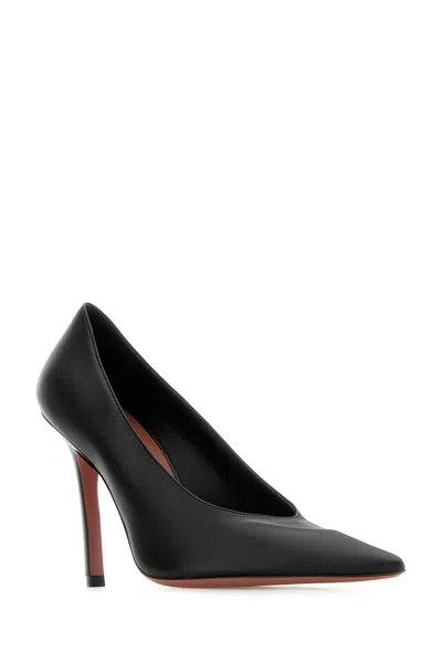 Amina Muaddi Christine Pump 100 Nappa Black 100 Christinepump100 Blk